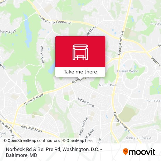 Mapa de Norbeck Rd & Bel Pre Rd