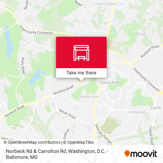 Mapa de Norbeck Rd & Carrolton Rd