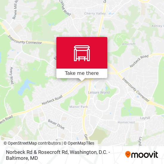 Mapa de Norbeck Rd & Rosecroft Rd