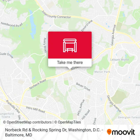Norbeck Rd & Rocking Spring Dr map