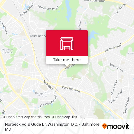 Norbeck Rd & Gude Dr map