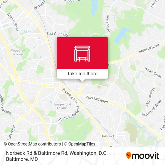 Norbeck Rd & Baltimore Rd map