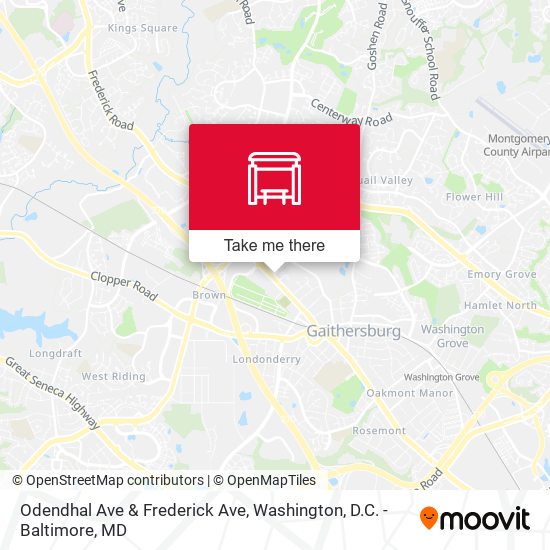 Odendhal Ave & Frederick Ave map