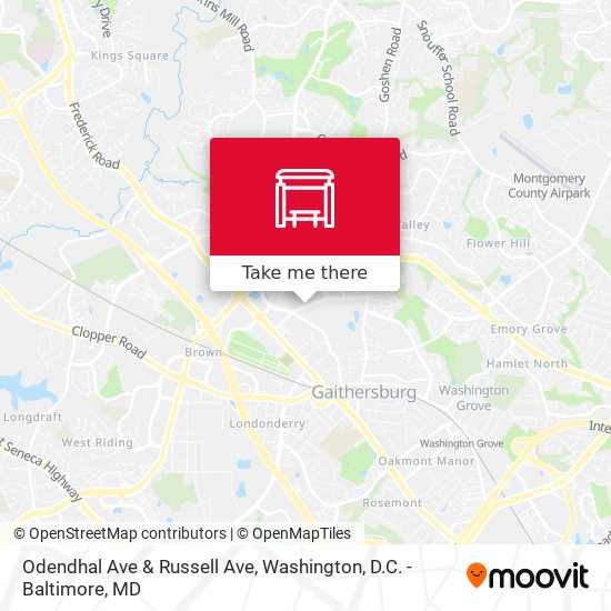 Odendhal Ave & Russell Ave map