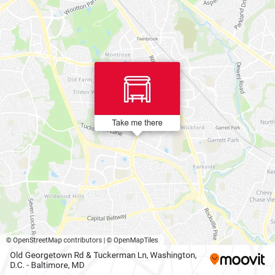 Mapa de Old Georgetown Rd & Tuckerman Ln