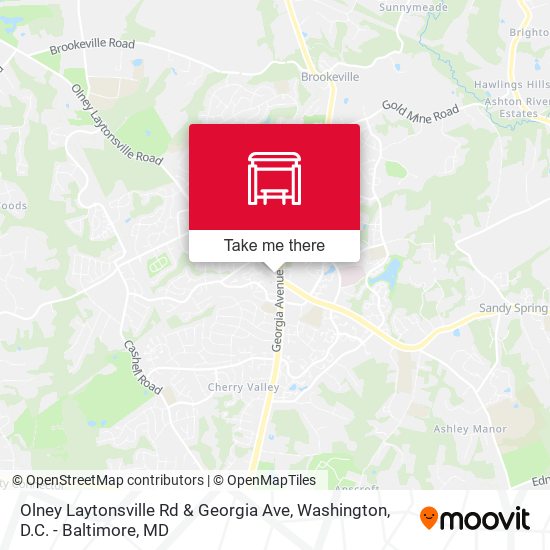 Mapa de Olney Laytonsville Rd & Georgia Ave