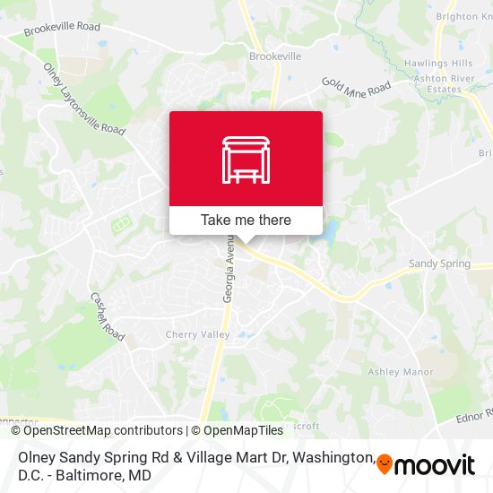 Olney Sandy Spring Rd & Village Mart Dr map