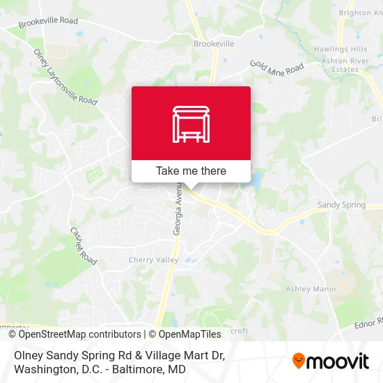 Olney Sandy Spring Rd & Village Mart Dr map