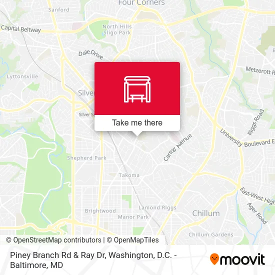 Piney Branch Rd & Ray Dr map