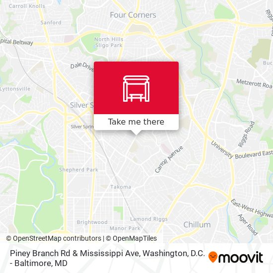 Mapa de Piney Branch Rd & Mississippi Ave