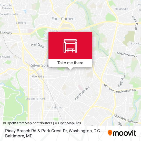 Mapa de Piney Branch Rd & Park Crest Dr
