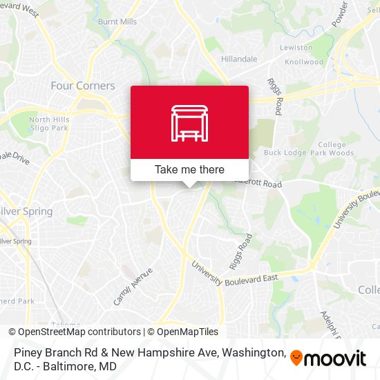 Mapa de Piney Branch Rd & New Hampshire Ave