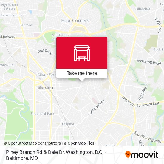 Piney Branch Rd & Dale Dr map