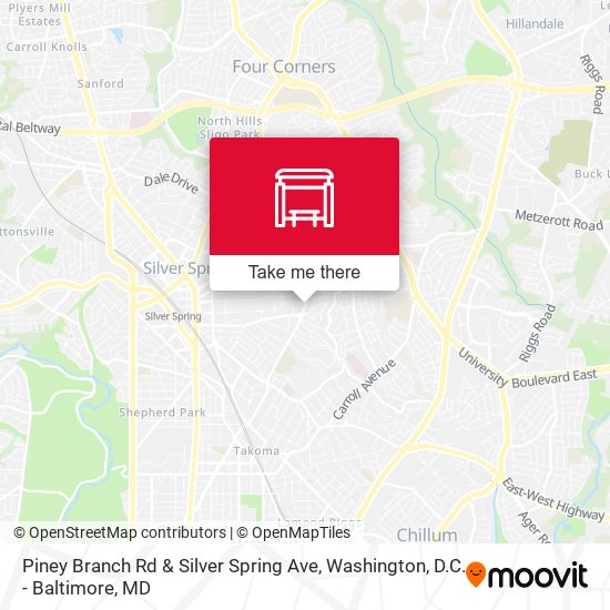 Mapa de Piney Branch Rd & Silver Spring Ave