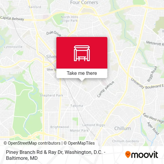 Piney Branch Rd & Ray Dr map