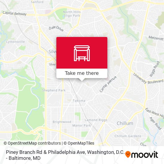 Mapa de Piney Branch Rd & Philadelphia Ave