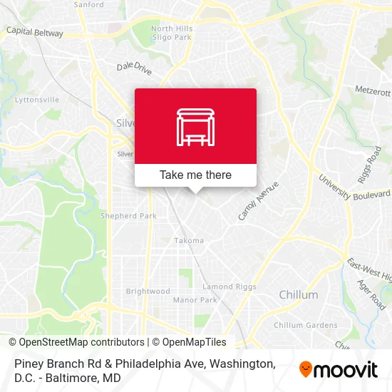 Piney Branch Rd & Philadelphia Ave map