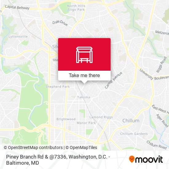Piney Branch Rd & @7336 map