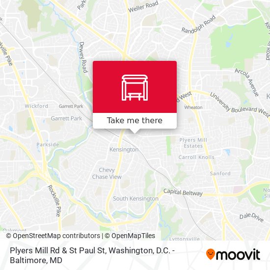 Plyers Mill Rd & St Paul St map