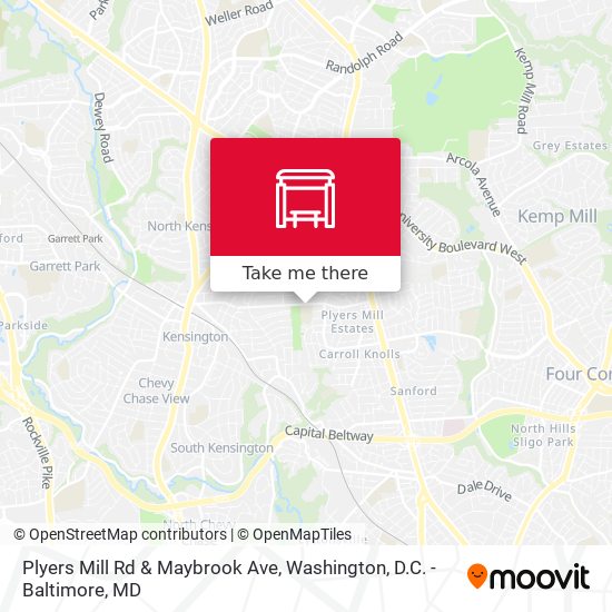 Mapa de Plyers Mill Rd & Maybrook Ave