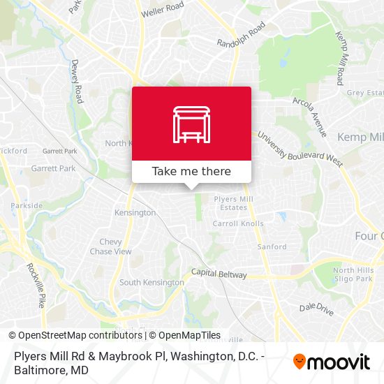 Plyers Mill Rd & Maybrook Pl map