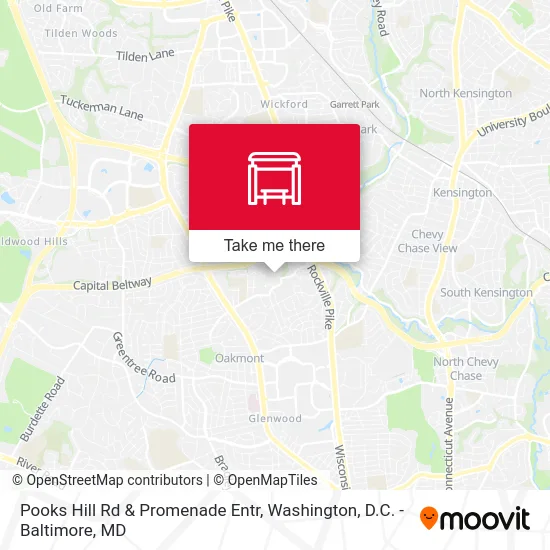 Pooks Hill Rd & Promenade Entr map