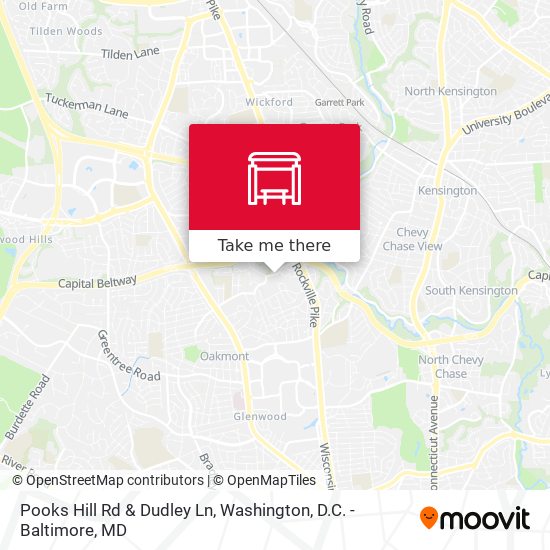 Mapa de Pooks Hill Rd & Dudley Ln