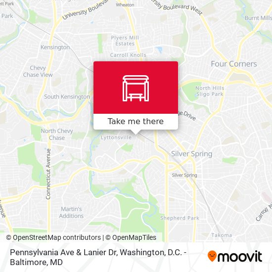 Pennsylvania Ave & Lanier Dr map