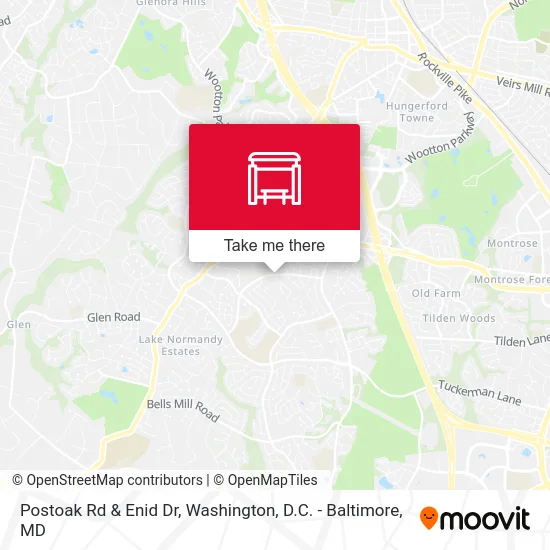 Postoak Rd & Enid Dr map