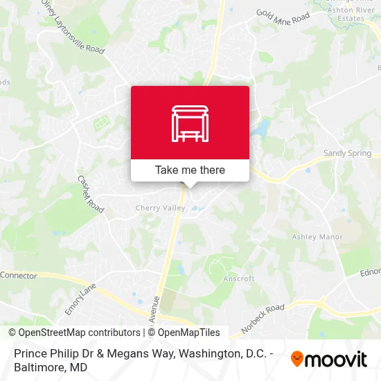 Prince Philip Dr & Megans Way map