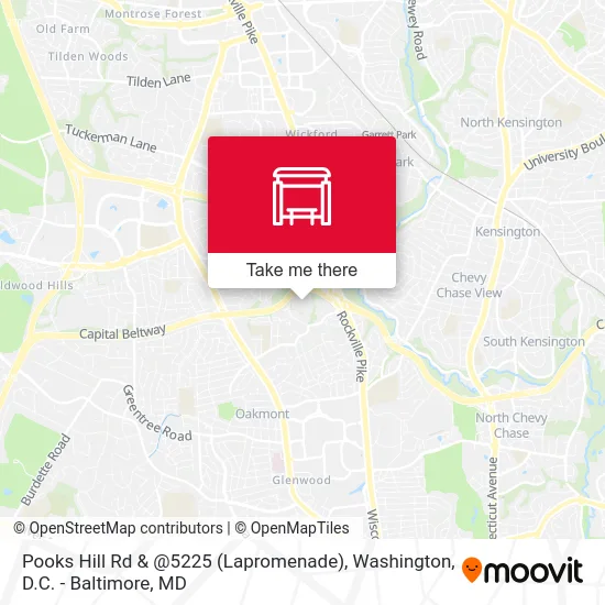 Pooks Hill Rd & @5225 (Lapromenade) map