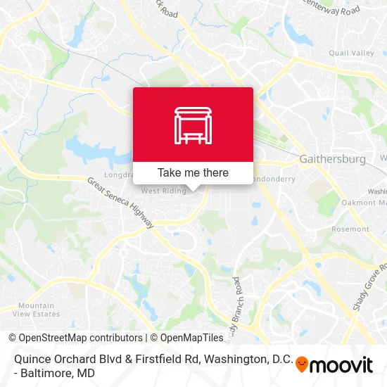 Quince Orchard Blvd & Firstfield Rd map