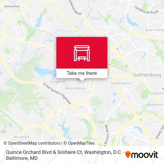 Quince Orchard Blvd & Solitaire Ct map