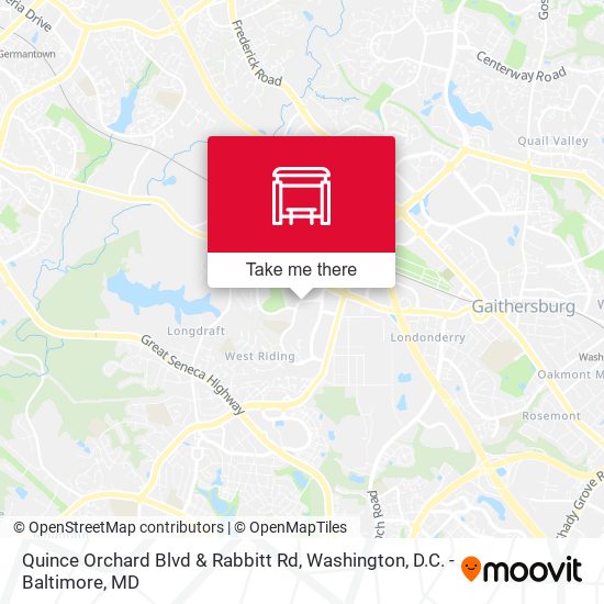 Mapa de Quince Orchard Blvd & Rabbitt Rd
