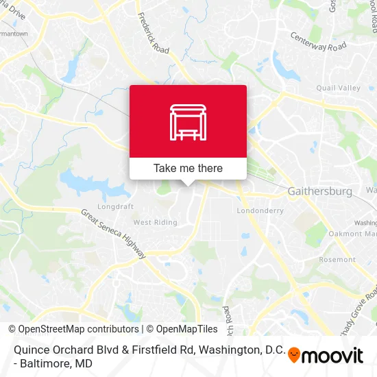 Quince Orchard Blvd & Firstfield Rd map