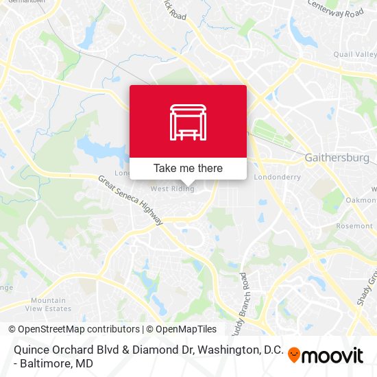 Quince Orchard Blvd & Diamond Dr map
