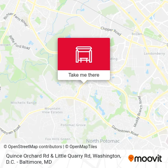 Quince Orchard Rd & Little Quarry Rd map