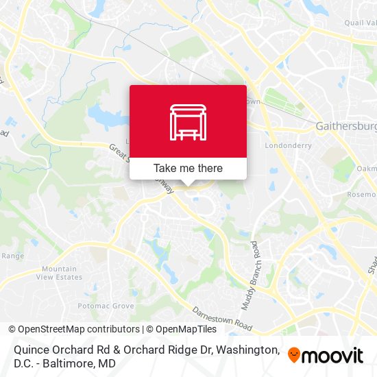 Mapa de Quince Orchard Rd & Orchard Ridge Dr