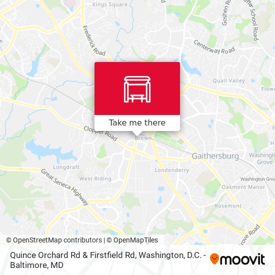 Quince Orchard Rd & Firstfield Rd map