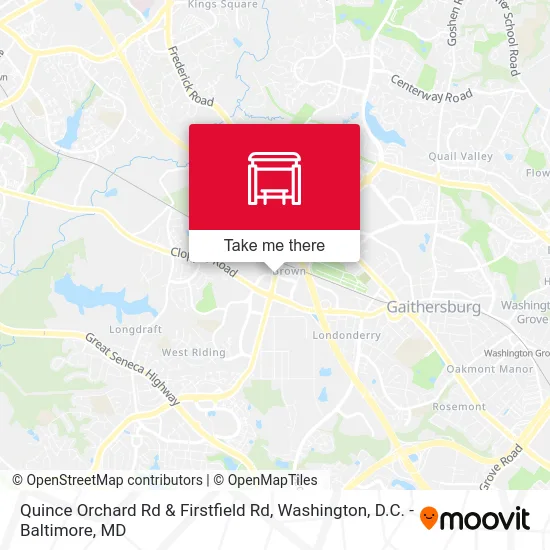 Quince Orchard Rd & Firstfield Rd map