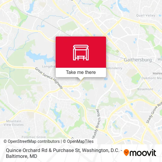 Quince Orchard Rd & Purchase St map