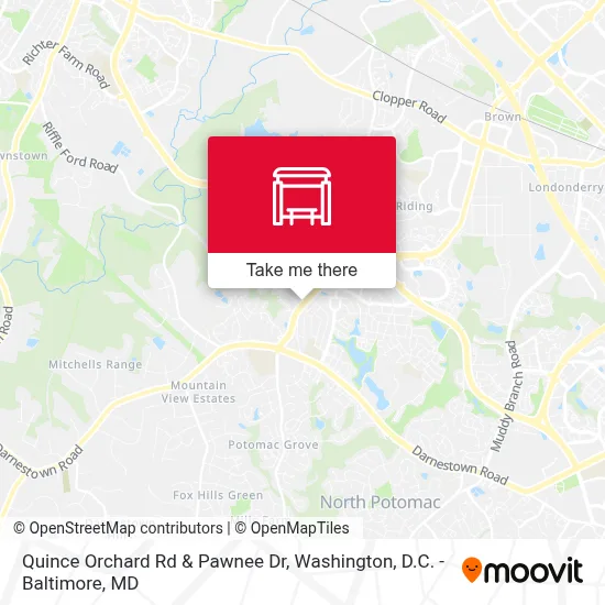 Quince Orchard Rd & Pawnee Dr map