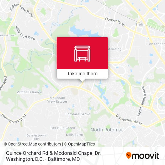 Quince Orchard Rd & Mcdonald Chapel Dr map