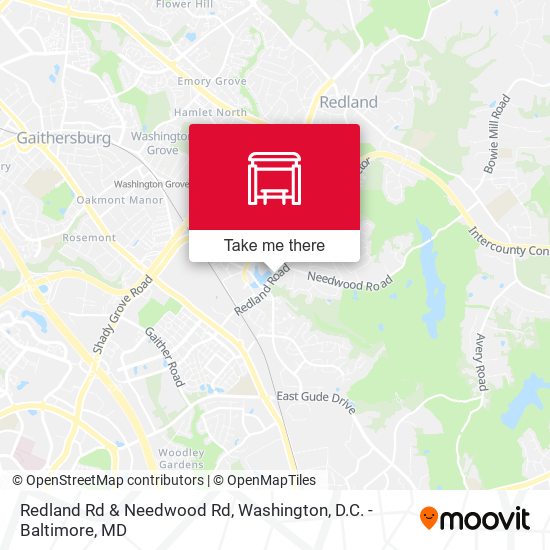 Redland Rd & Needwood Rd map