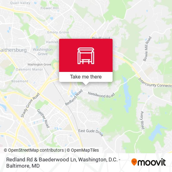 Redland Rd & Baederwood Ln map