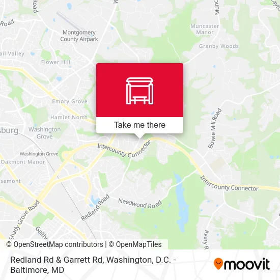 Redland Rd & Garrett Rd map