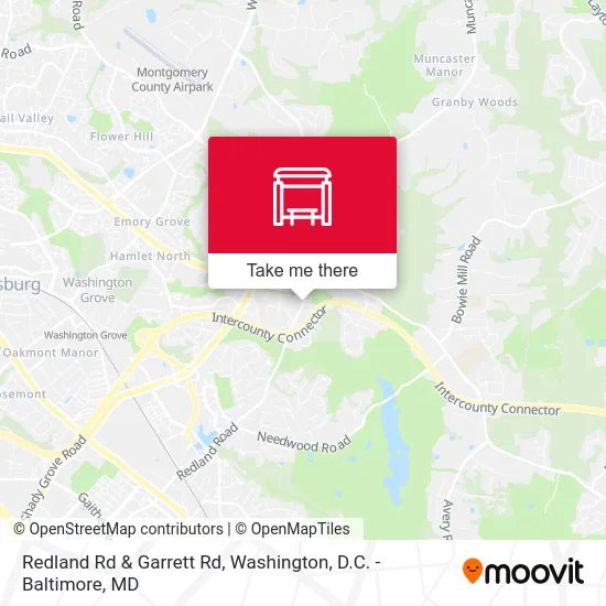 Redland Rd & Garrett Rd map