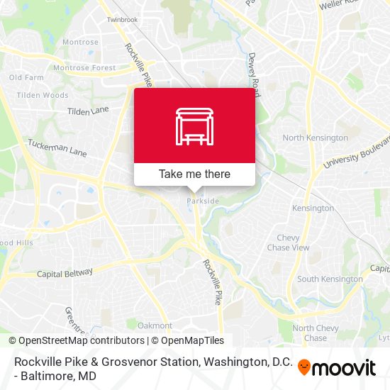 Rockville Pike & Grosvenor Station map