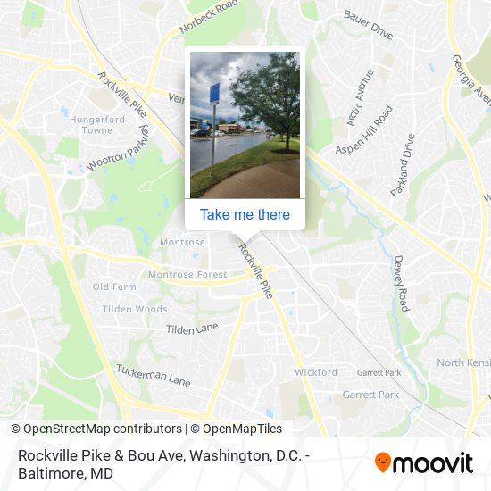 Rockville Pike & Bou Ave map