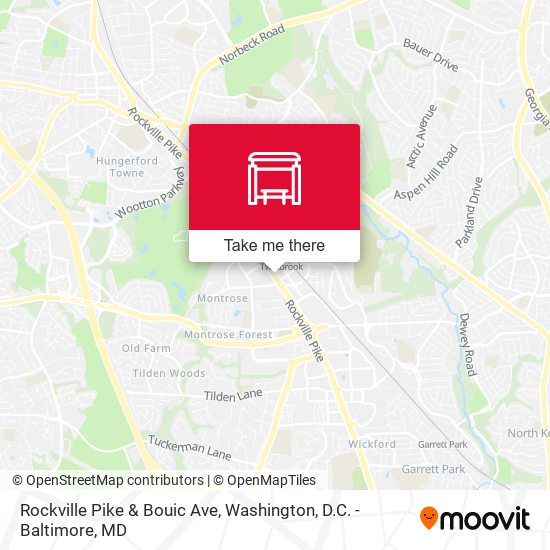 Rockville Pike & Bouic Ave map